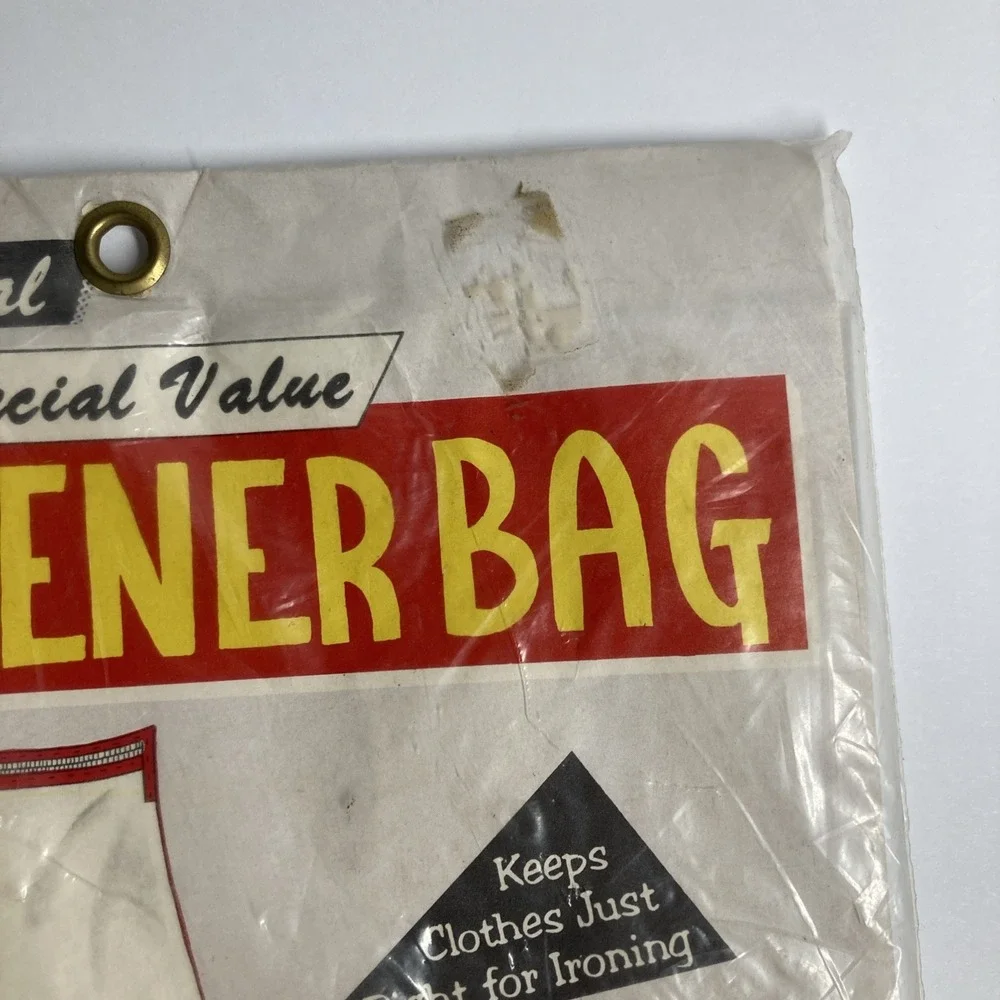 Universal Producing Co Dampener Bag Unisex M Clear Vintage 1963 Zipper 18x36